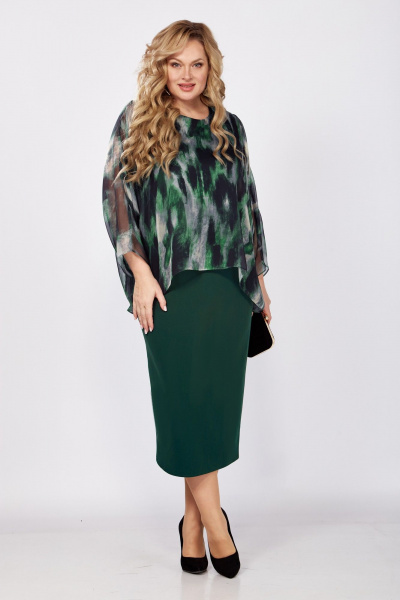 Платье VOLNA 1387 изумруд - фото 1