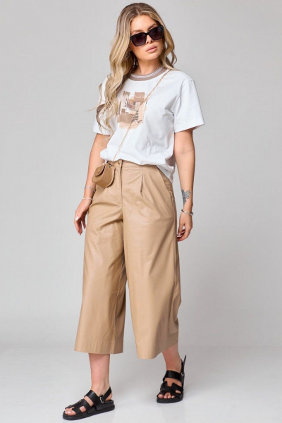 Брюки Laikony L-168-2 бежевый - фото 2