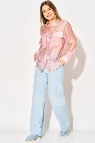 Блуза Laikony L-382-1 пыльная_роза - фото 4