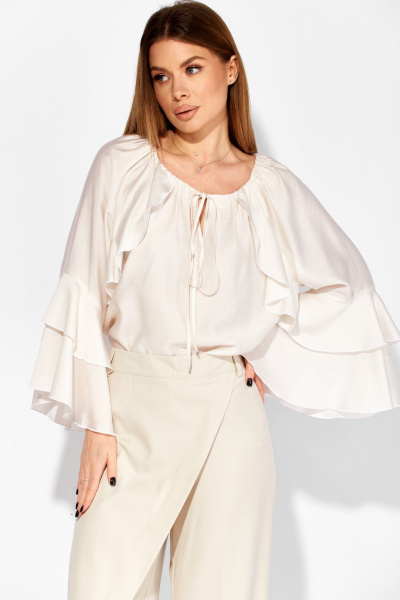 Блуза Laikony L-414 молочный - фото 2