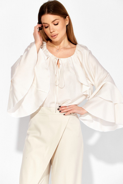 Блуза Laikony L-414 молочный - фото 7