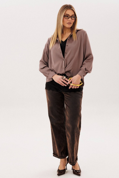 Блуза Anelli 1663 поцелуй_капучино - фото 8