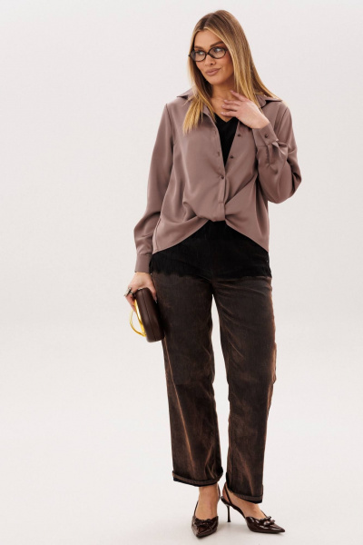 Блуза Anelli 1663 поцелуй_капучино - фото 6