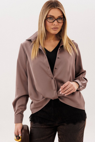 Блуза Anelli 1663 поцелуй_капучино - фото 5