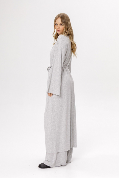 Брюки, кардиган, лонгслив PiRS 6545 серый_меланж - фото 7