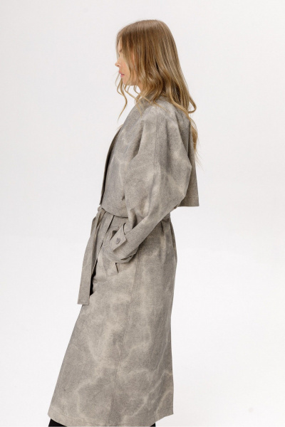 Тренч PiRS 6546 серо-бежевый - фото 6