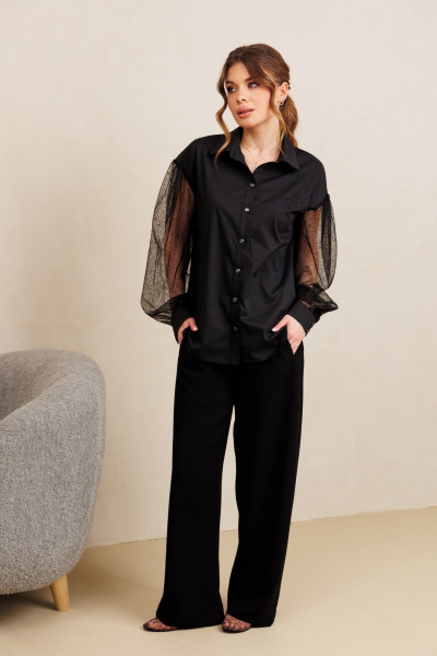 Блуза AMORI 6503 черный - фото 6
