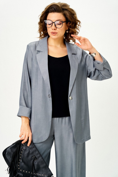 Брюки, жакет Michel chic 1446 стальной_серый - фото 6