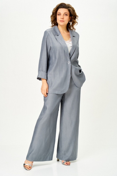 Брюки, жакет Michel chic 1446 стальной_серый - фото 2