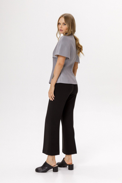 Блуза, брюки PiRS 6582 серый+черный - фото 7