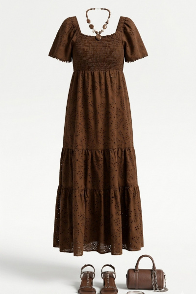 Платье Vittoria Queen 27983 шоколадный - фото 6