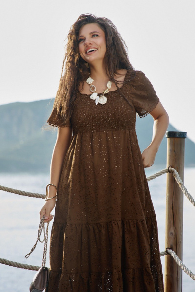 Платье Vittoria Queen 27983 шоколадный - фото 3