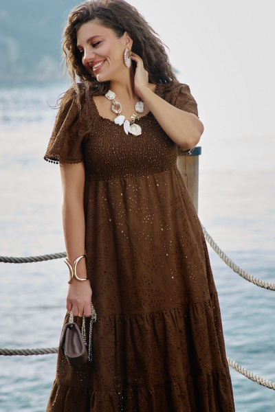 Платье Vittoria Queen 27983 шоколадный - фото 1