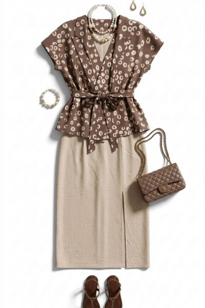 Юбка Vittoria Queen 28123ю бежевый - фото 6