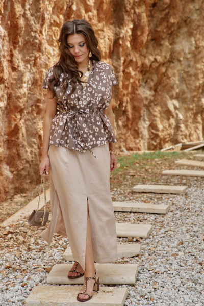 Юбка Vittoria Queen 28123ю бежевый - фото 3