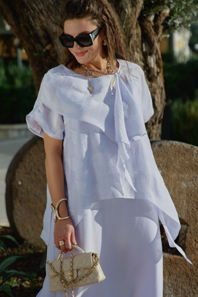 Блуза, платье Vittoria Queen 28203 лиловый - фото 5