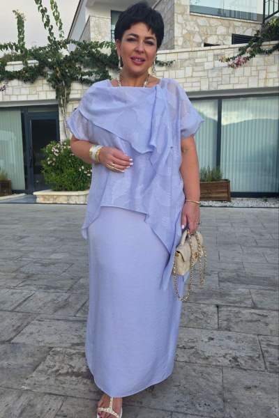 Блуза, платье Vittoria Queen 28203 лиловый - фото 9