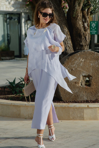 Блуза, платье Vittoria Queen 28203 лиловый - фото 3