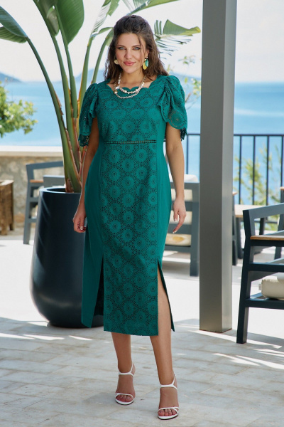 Платье Vittoria Queen 28773 изумруд - фото 3