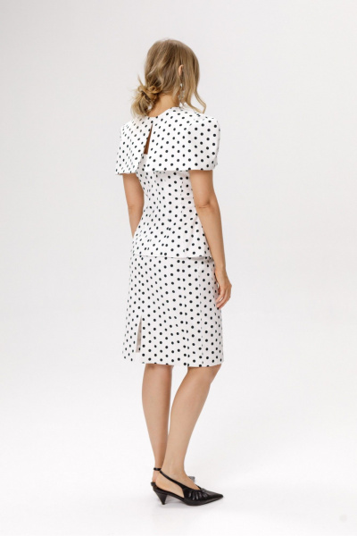 Блуза, кейп PiRS 6609 горохи_на_белом_фоне - фото 3