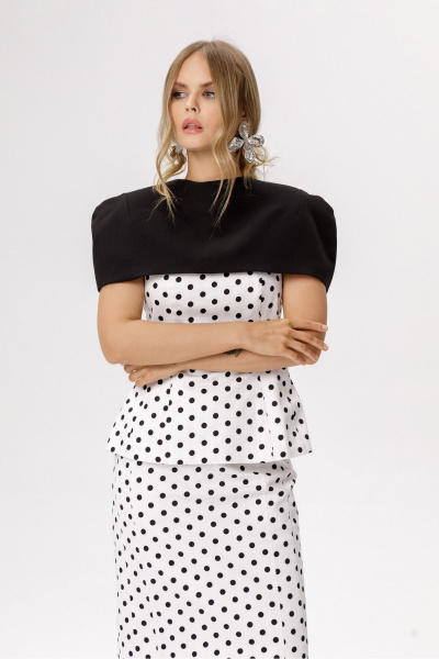 Блуза, кейп PiRS 6609 черный - фото 5