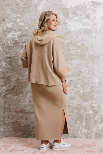 Кофта, юбка Anastasia 1224.1 бежевый - фото 7