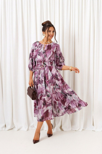 Платье Beautiful&Free 6412 бордовый - фото 1