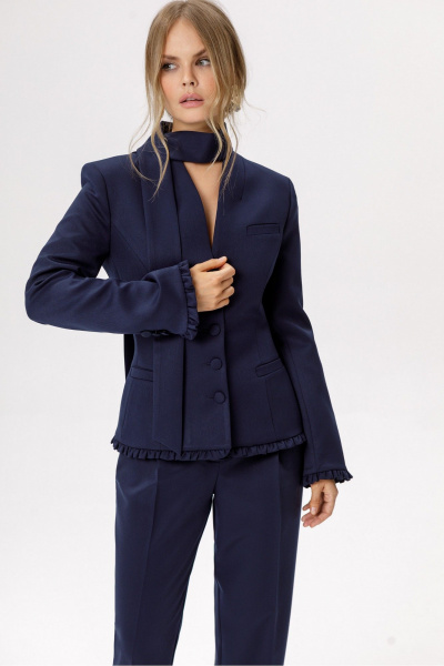 Брюки, жакет PiRS 6614 темно-синий - фото 4