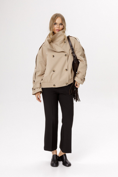 Тренч PiRS 6629 бежевый - фото 3