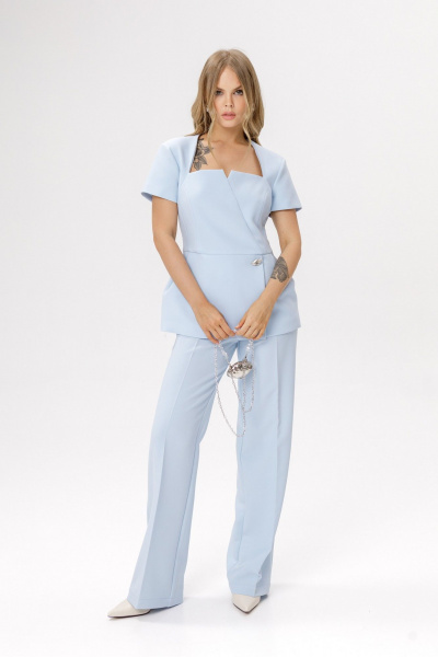 Блуза PiRS 6636 светло-голубой - фото 6