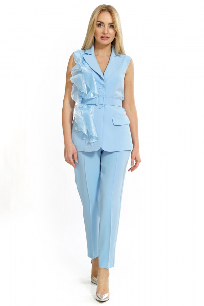 Брюки, жилет Alani Collection 2478 голубой - фото 1
