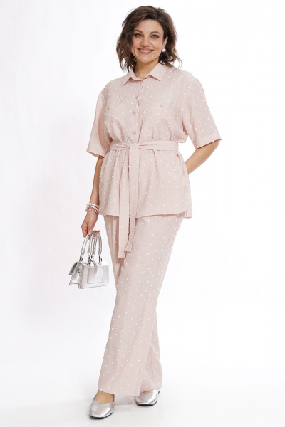 Блуза, брюки Alani Collection 2527 пудра - фото 11