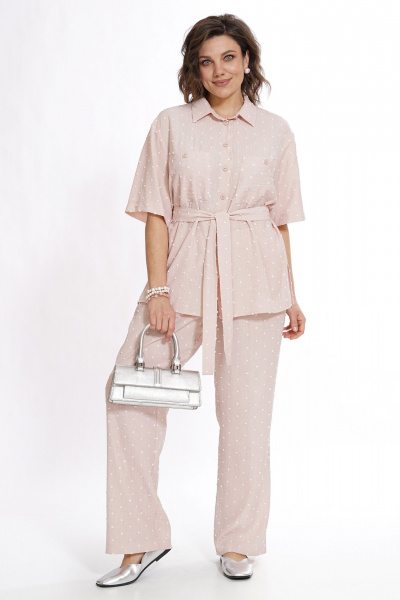Блуза, брюки Alani Collection 2527 пудра - фото 10