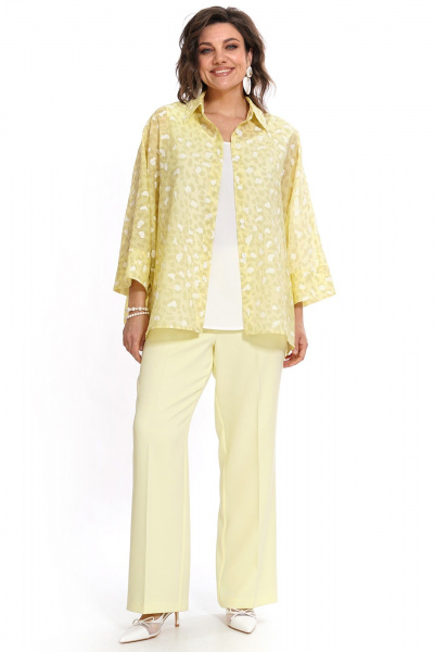 Блуза, брюки, топ Alani Collection 2530 желтый - фото 2