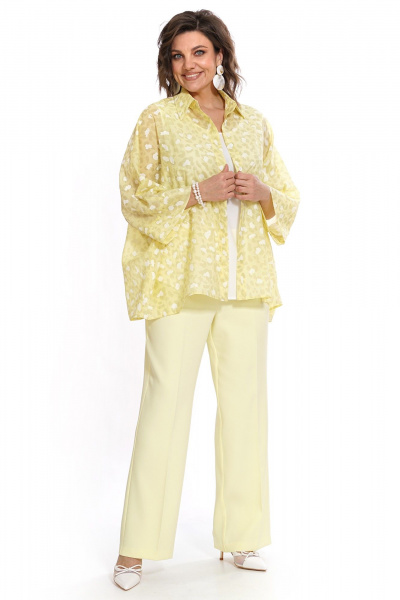 Блуза, брюки, топ Alani Collection 2530 желтый - фото 8