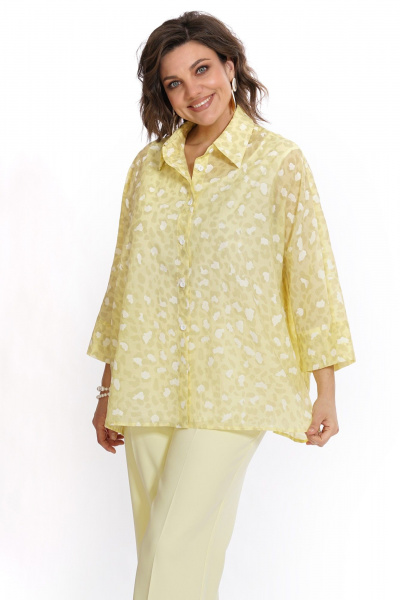 Блуза, брюки, топ Alani Collection 2530 желтый - фото 7