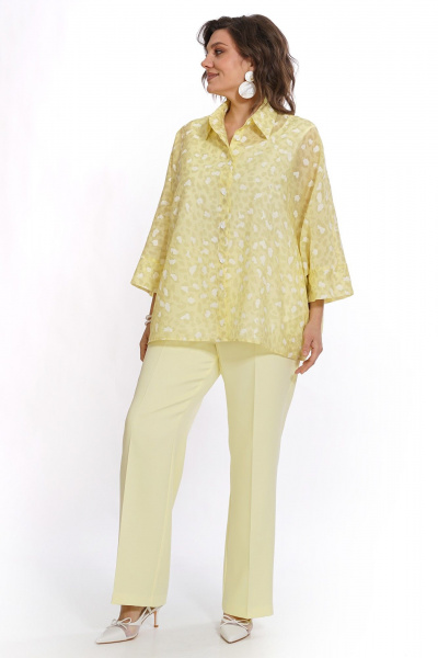Блуза, брюки, топ Alani Collection 2530 желтый - фото 6