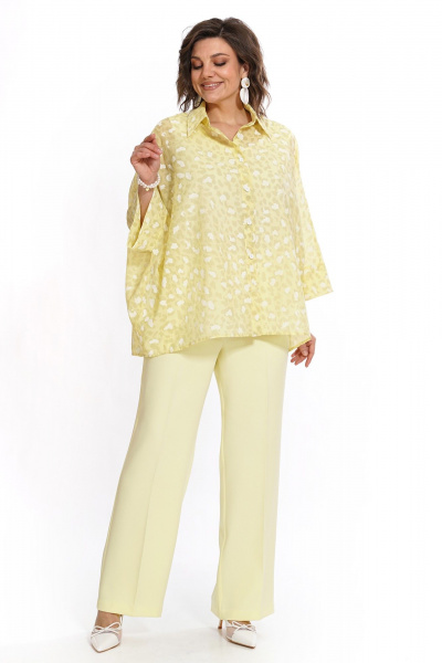 Блуза, брюки, топ Alani Collection 2530 желтый - фото 3