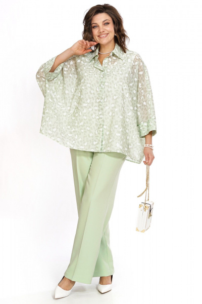 Блуза, брюки, топ Alani Collection 2530 салатовый - фото 8