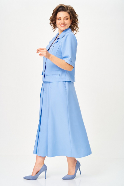 Жакет, юбка Aira Style 24140 голубой - фото 15