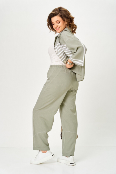 Брюки, жакет Aira Style 24250 зеленый - фото 10