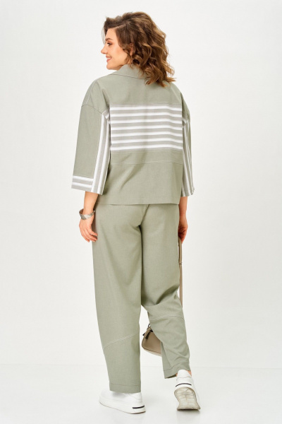 Брюки, жакет Aira Style 24250 зеленый - фото 4