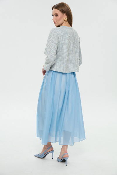 Платье NikVa 1007-3 небесный - фото 8