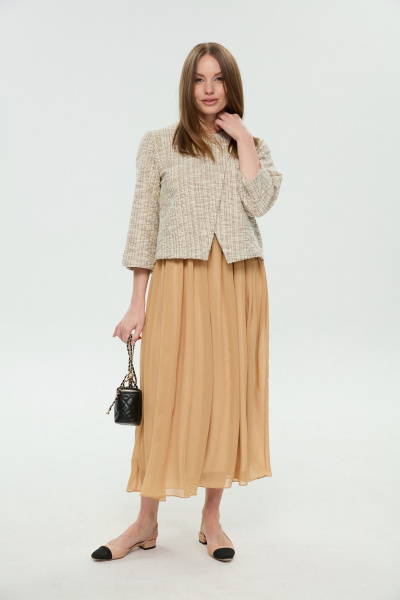 Платье NikVa 1007-4 песочный - фото 9