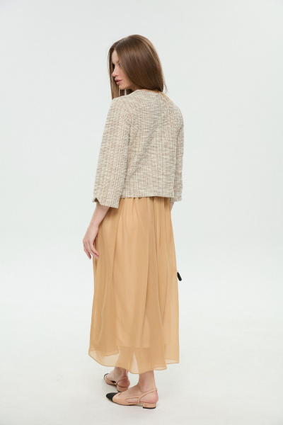 Платье NikVa 1007-4 песочный - фото 8