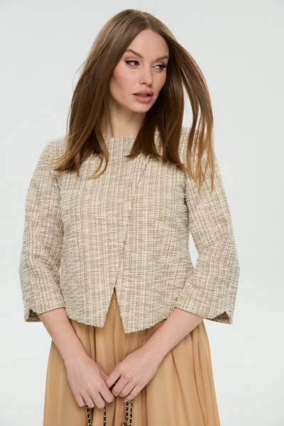 Платье NikVa 1007-4 песочный - фото 7