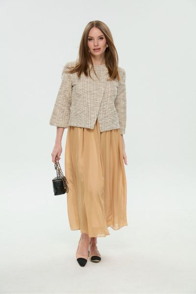 Платье NikVa 1007-4 песочный - фото 1