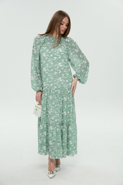 Платье NikVa 1025-2 мята - фото 4