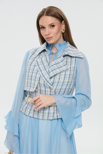 Жилет NikVa 1026-3 небесно-синий - фото 2