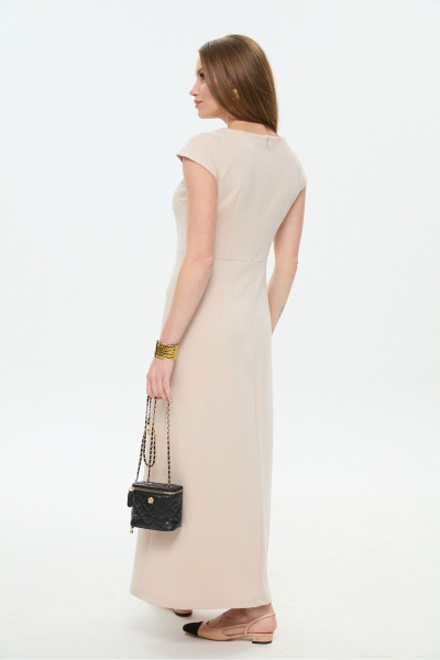 Джемпер, платье NikVa 1035-4 песочный и капучино - фото 7